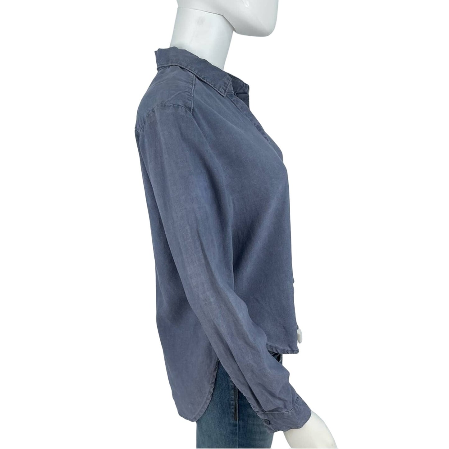 Cloth & Stone Women’s Chambray Blue Button-Down Shirt Size Petite XS