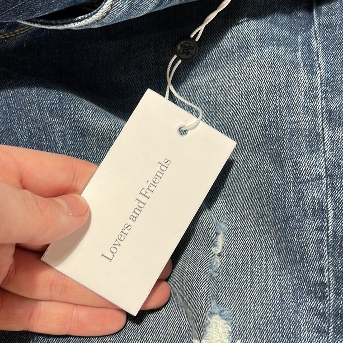 Lovers and Friends Mason High-Rise Skinny Jean Naples Distressed Blue Denim 25