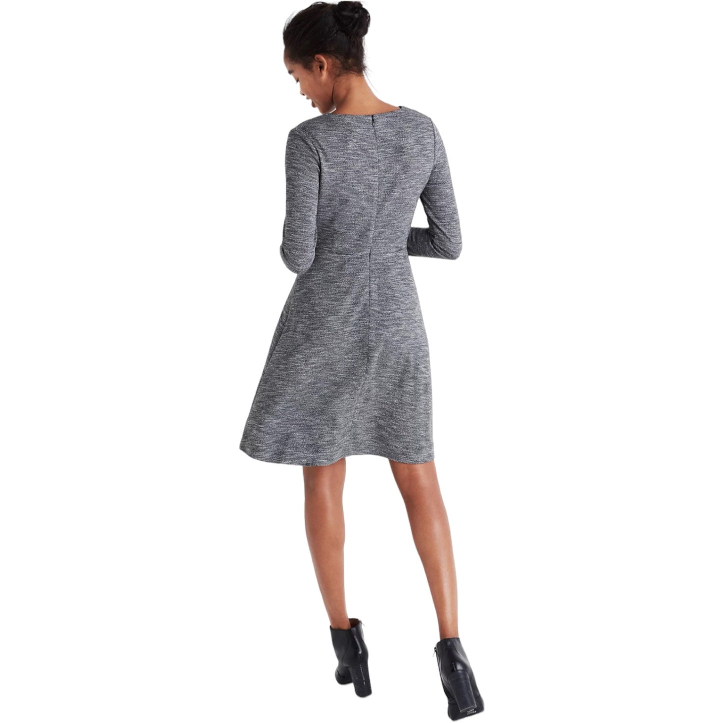 Madewell Women Bridgewalk V-Neck Mini Gray Dress Women's Size 10