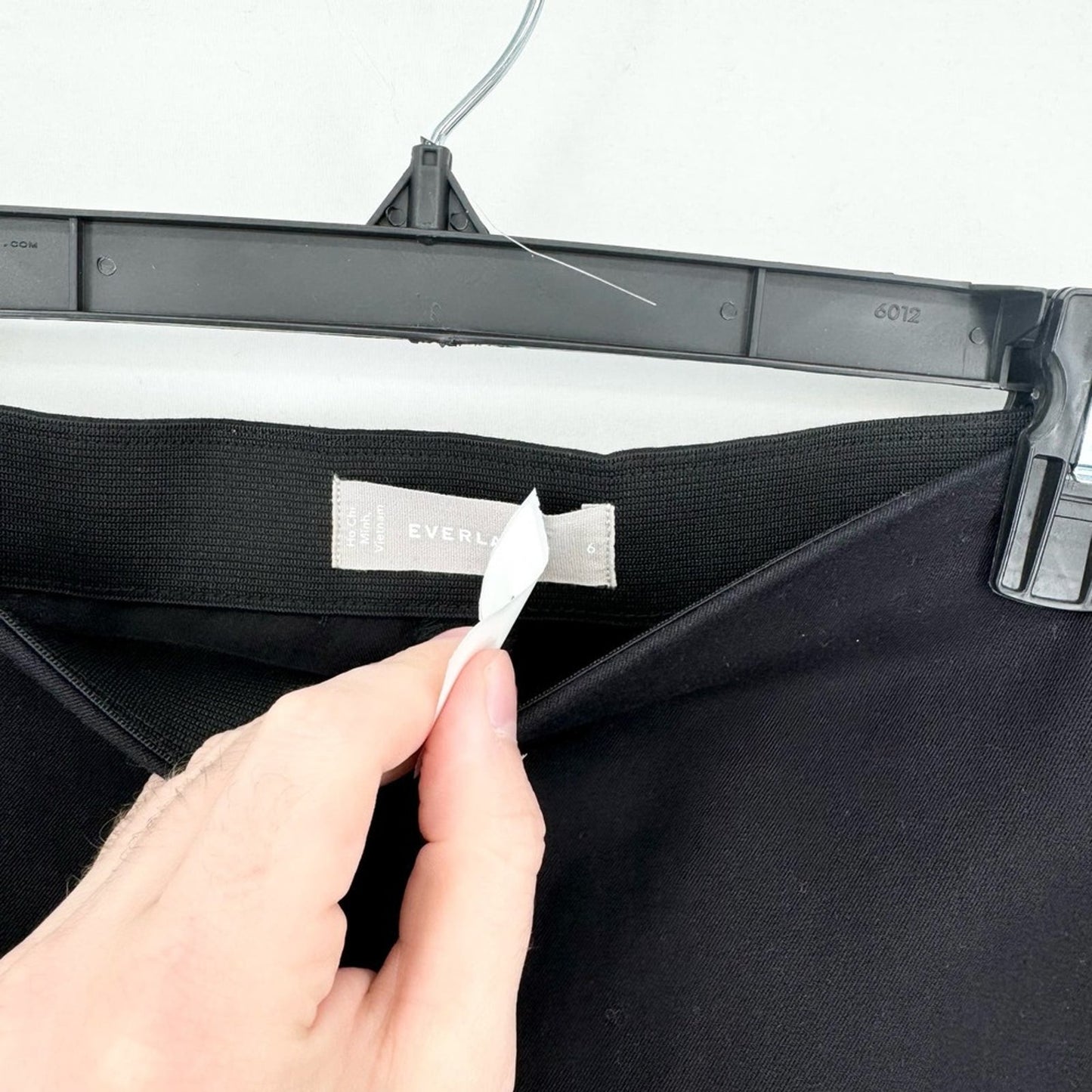 Everlane Women High Waisted Ankle Cropped Trouser Black Pants Size 6