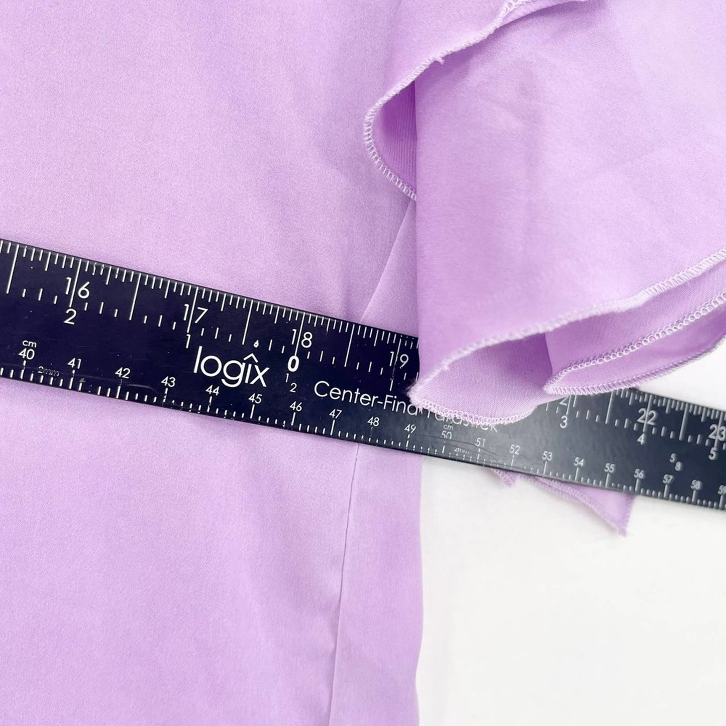 Zara Women Purple Ruffle Sleeve Cropped Summer Polyester Blouse Size Small