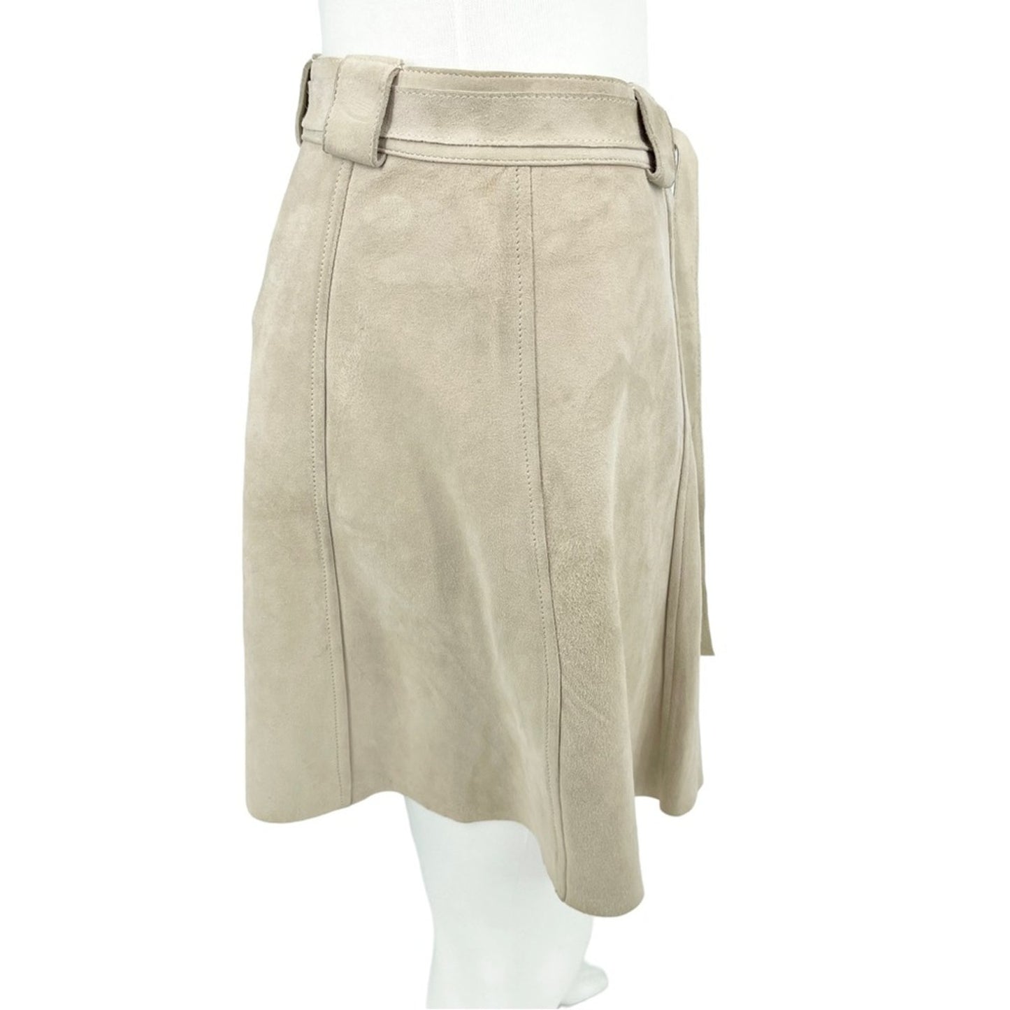 Madewell Women’s Faux Tan Suede Mini Leather Wrap Skirt Size 2