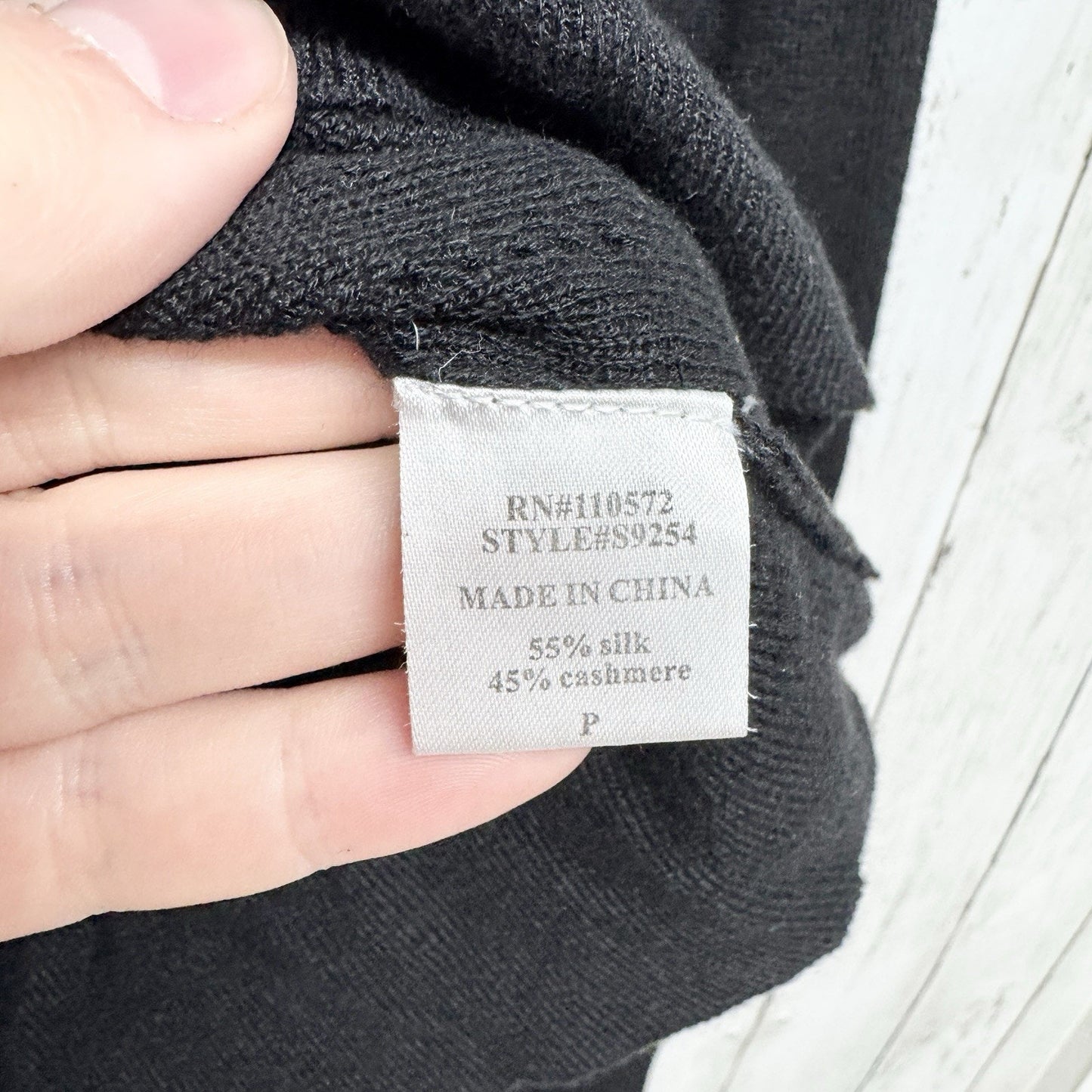 Twelfth Street by Cynthia Vincent Sweater Women Sz PS Ruffle Neck Long Sleeve