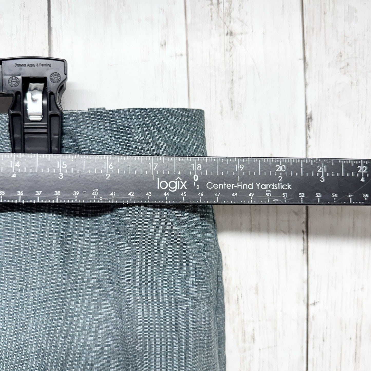 Boss Pant Men Size 12 Green Gingham Tapered Straight Trousers Dress Pants Cuffed