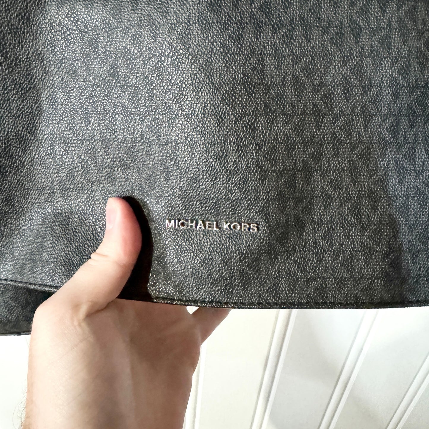 Michael Kors Men’s Cooper All Over Print Book Bag Messenger Bag In Black