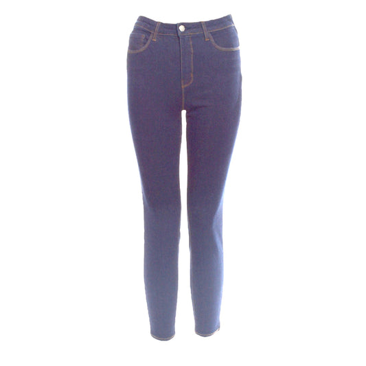 L'Agence Margot Skinny Mid Rise Dark Wash Blue Ankle Cotton Jeans Size 28