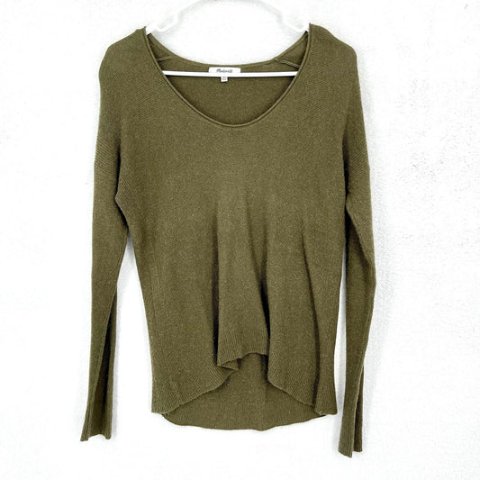 MADEWELL Sweater Women Size XS Crewneck Hunter Green Casual Long Sleeve Knit