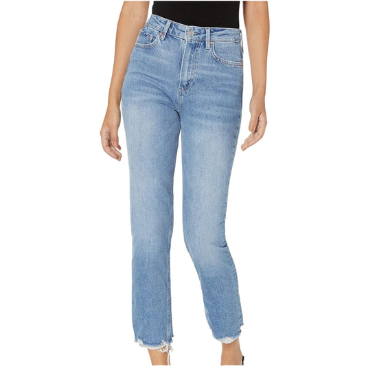 PAIGE Sarah Women Light Washed Slim w/ Raw Details Laken Distressed Jeans 31