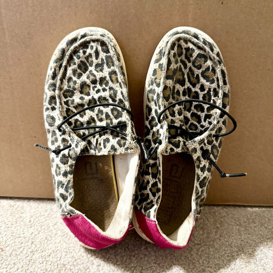 Hey Dude Youth 3 Slip On Little Girl’s Wendy Cheetah Pink Summer Casual Pink