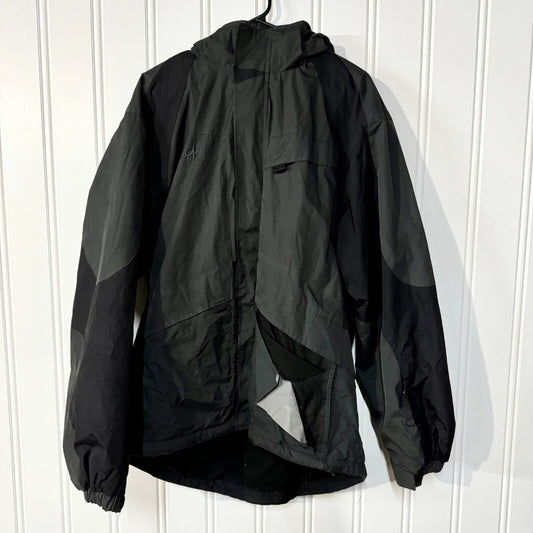 NordicTrack Insulated Black Puffer Down Zip Up Hooded Jacket Size LG