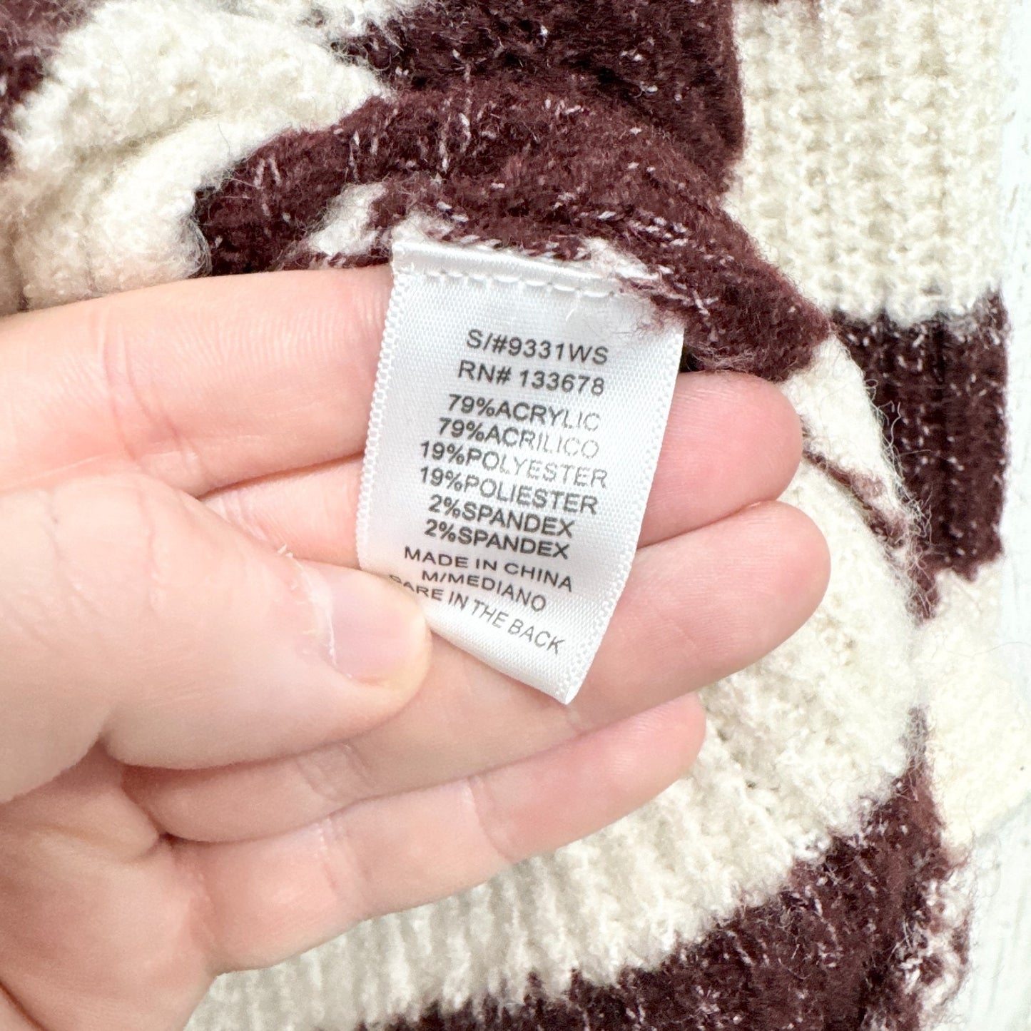 Love Tree Sweater Women Size Medium Stripe Round Neck Long Sleeve Blouse Casual