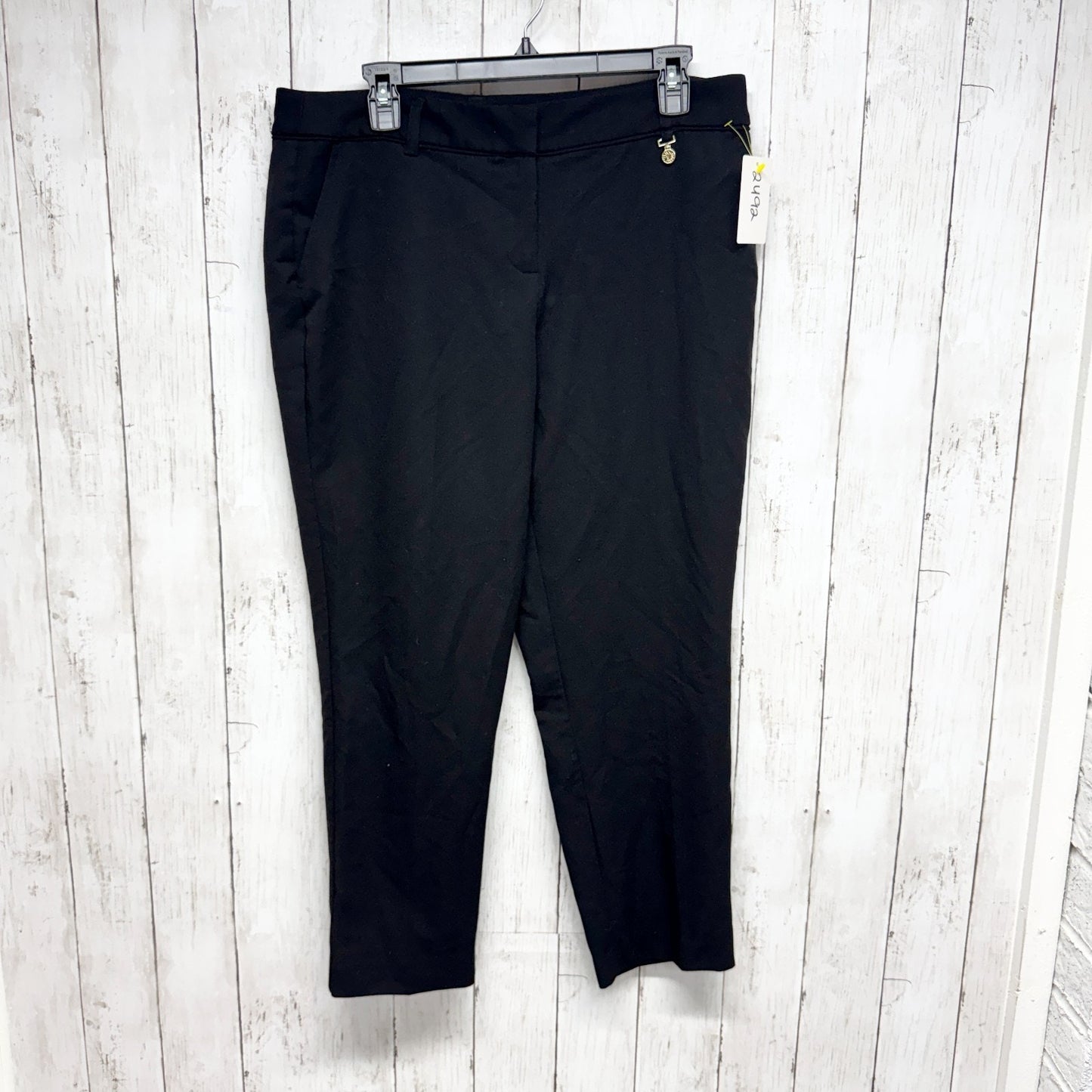 Anne Klein Pant Women Size 28 Black Slim Straight Tapered Dress Pants Zip Fly