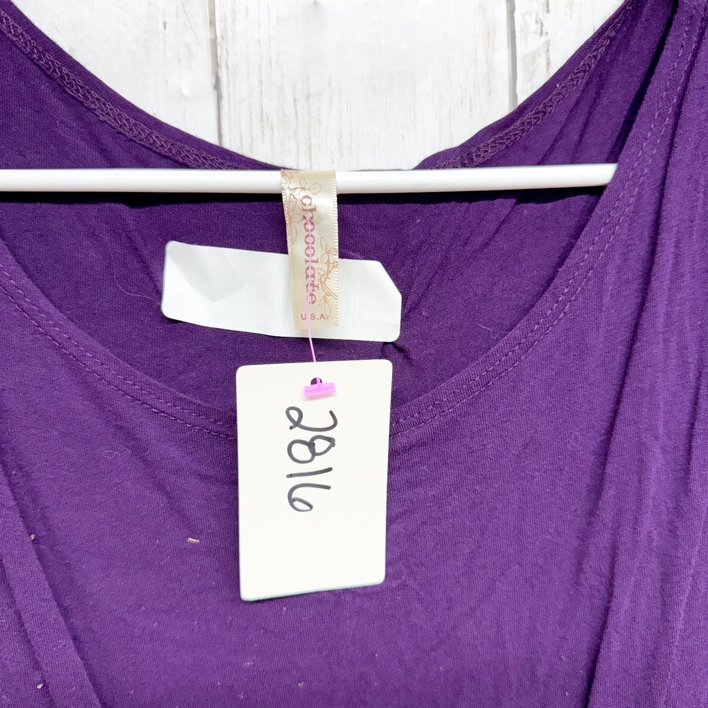 Chocolate Dress Women Chest 29" Small Purple Belted Scoop Neck Short Sleeve Mini