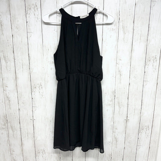 Monteau Dress Size Small Mini Womens Fit & Flare Black Sleeveless High Neck