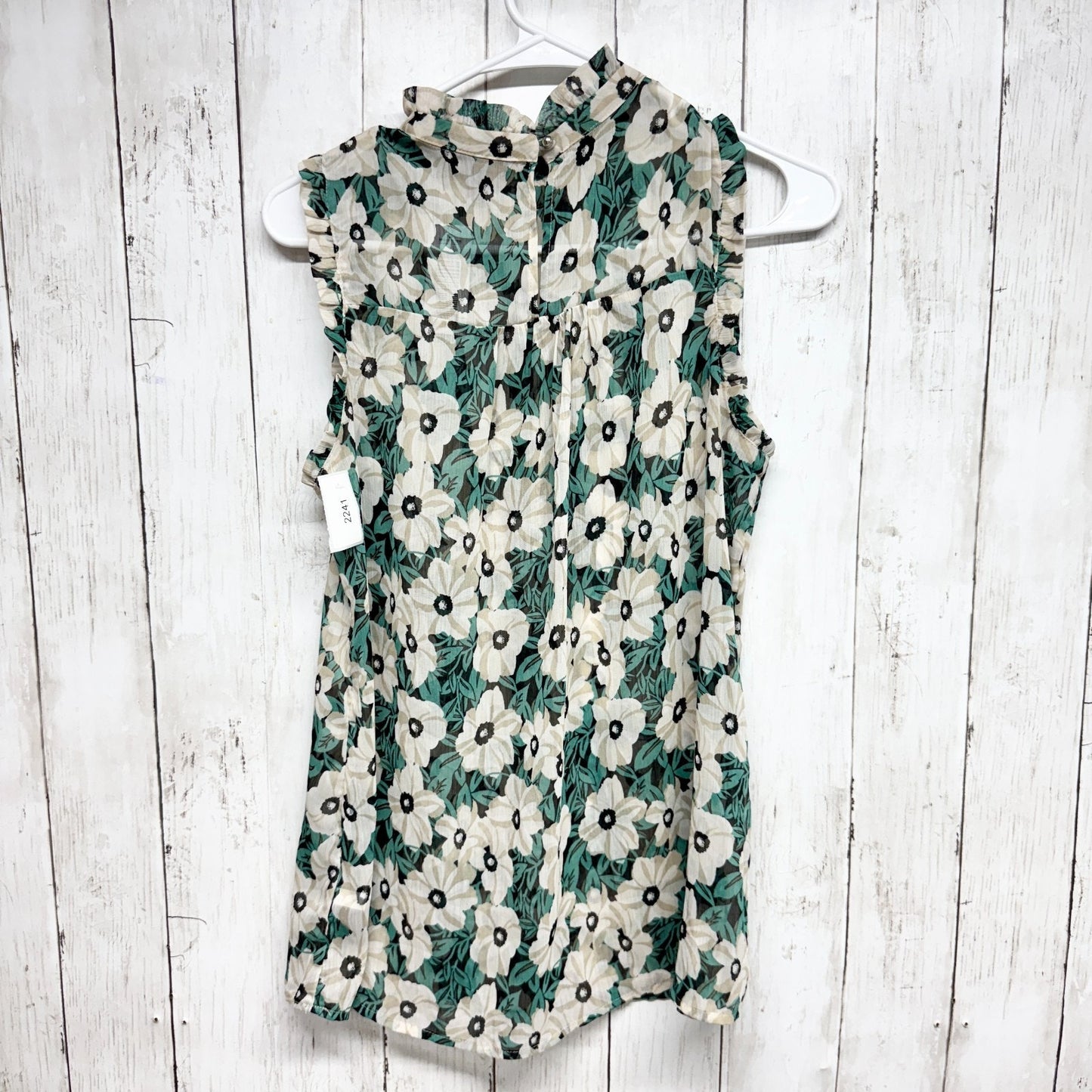Who What Wear Dress Women Size Small Floral Mock Neck Sleeveless Mini Ruffle