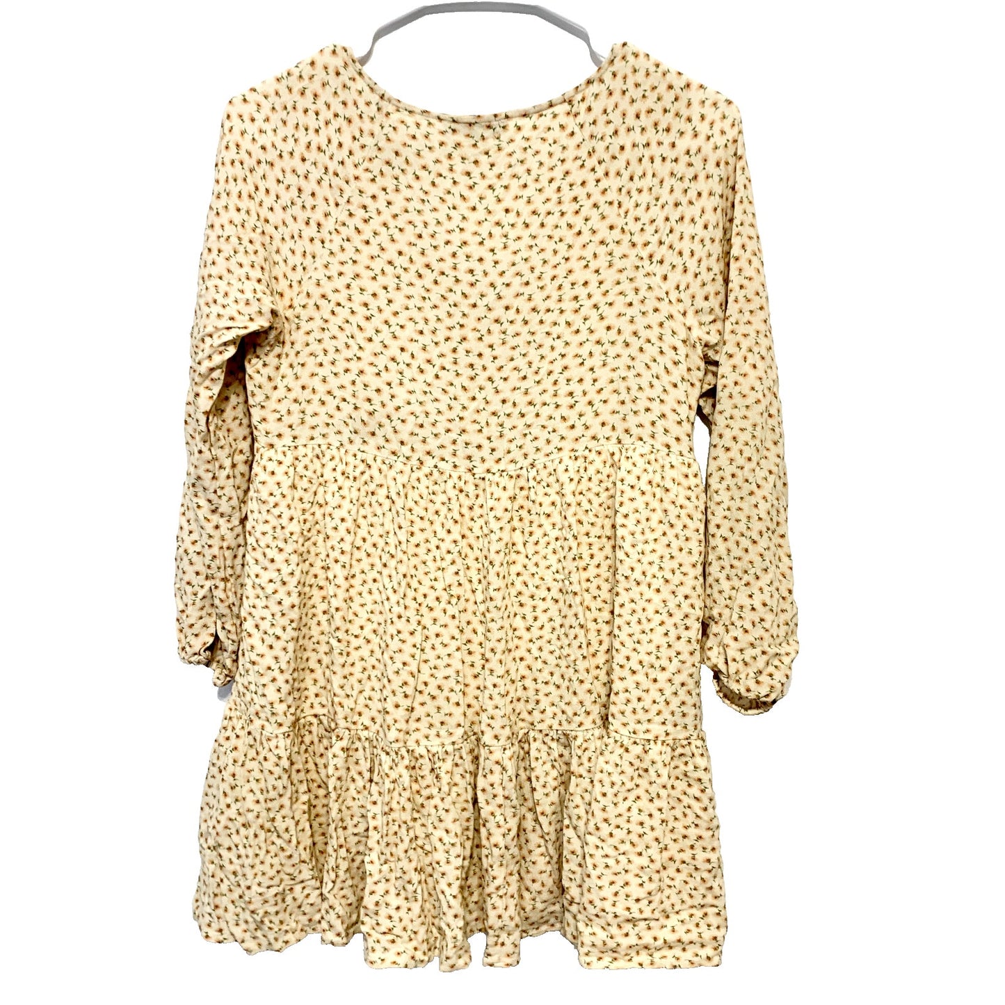 AMERICAN EAGLE Dress Women Size XS Ivory Cottage Core 100% Viscose Floral Mini
