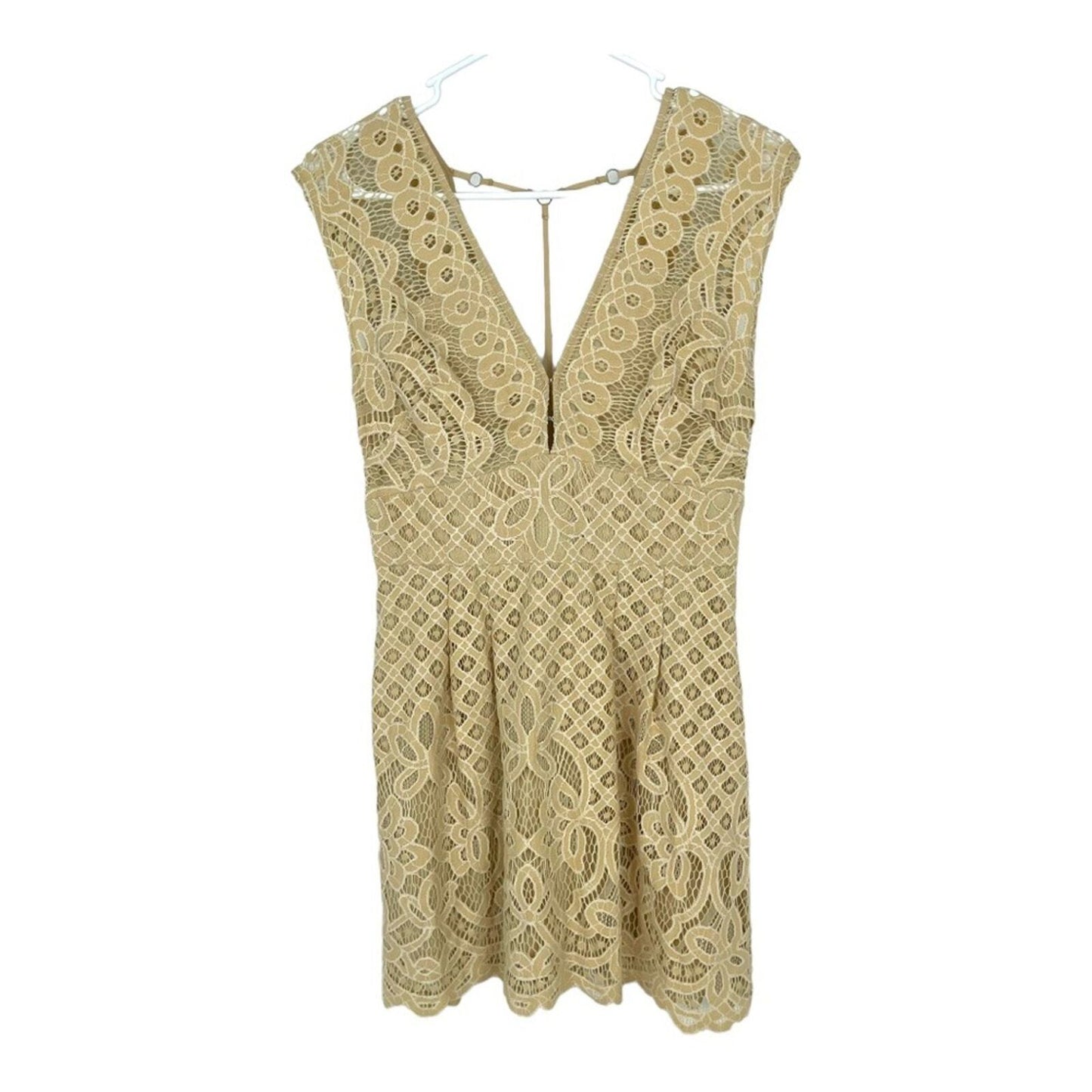 Free People One Million Lover Ivory Lace Mini Dress Women Size 2