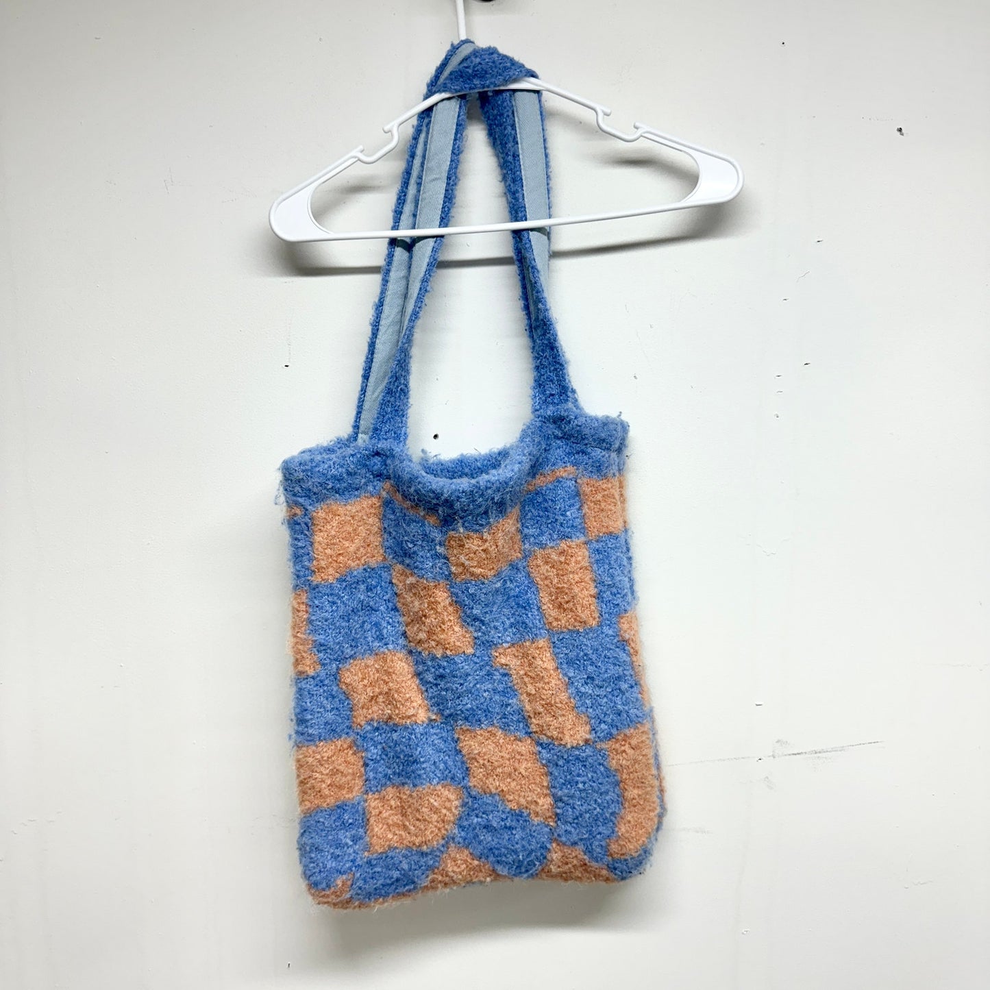 Urban Outfitters Women Blue Orange Emy Icon Knit Tote Purse Bag