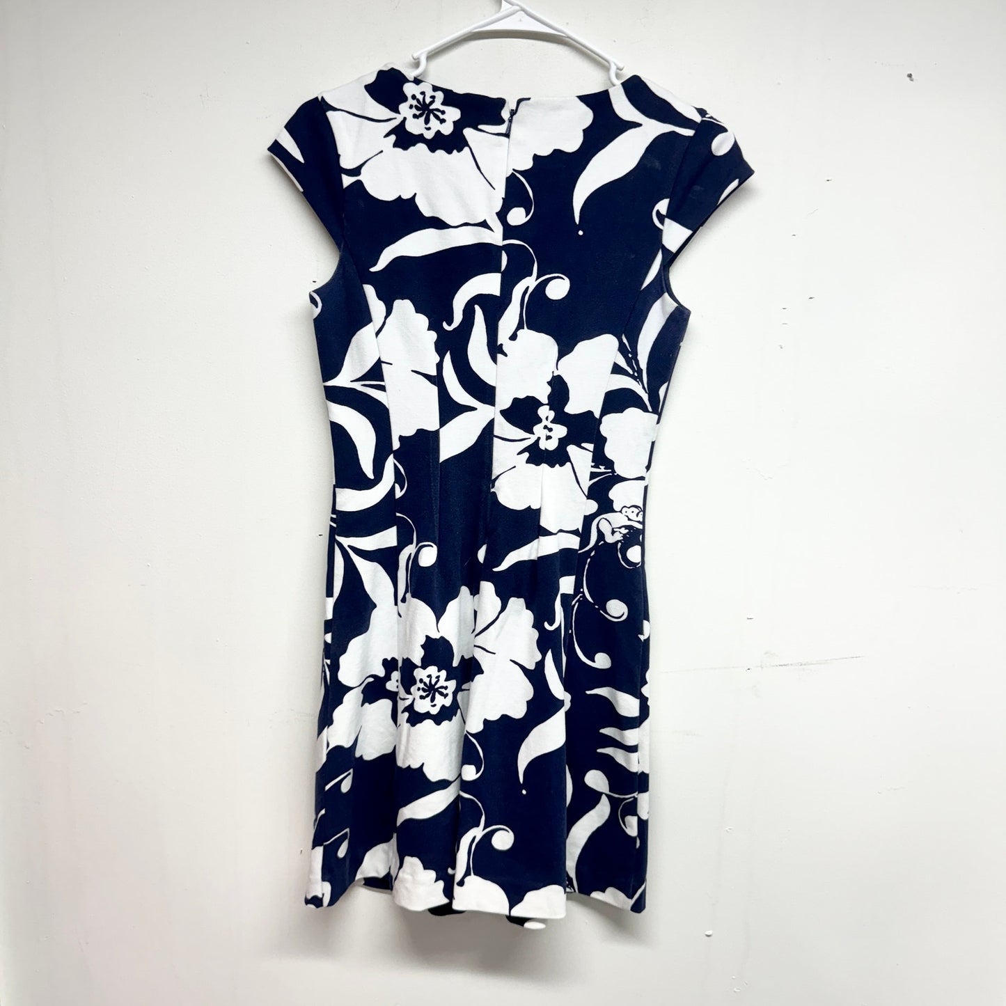 LILLY PULITZER Women Briella Navy and Coral Short Sleeve Mini Dress X-Small