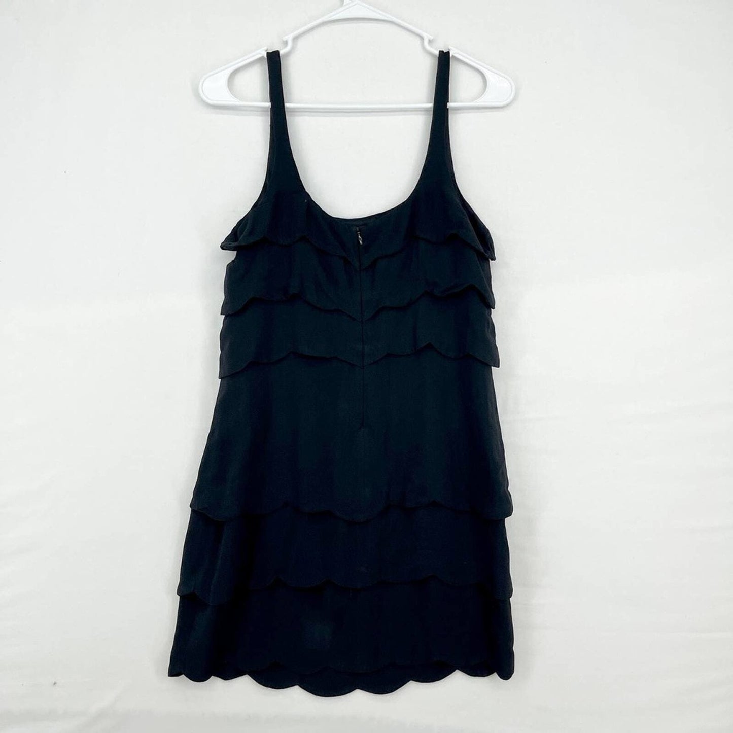 Sandro Paris Mini Ruffled Pleated Sleeveless Black Dress Size 1/Small