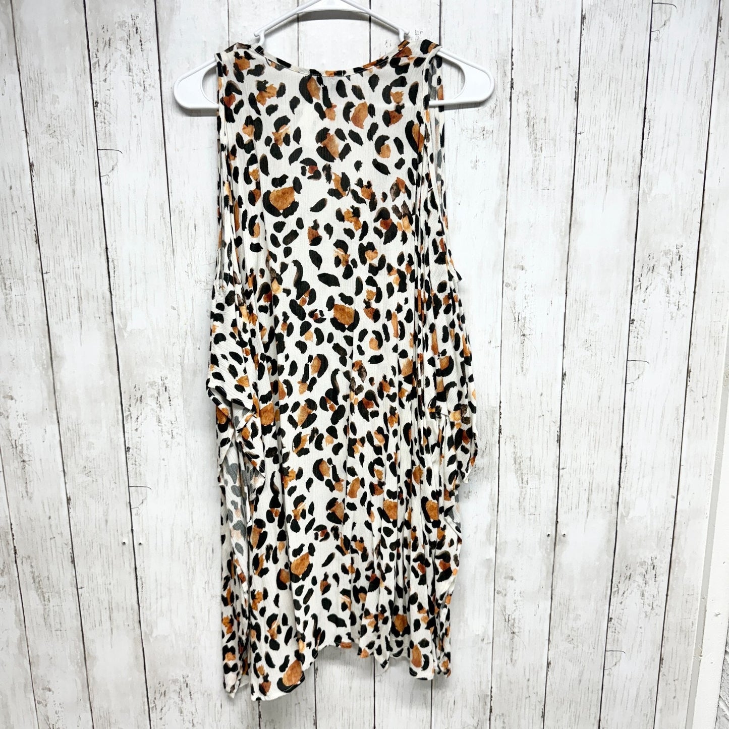Show Me Your Mumu Dress Womens Small Circus Mini Leopard Print Cold Shoulder