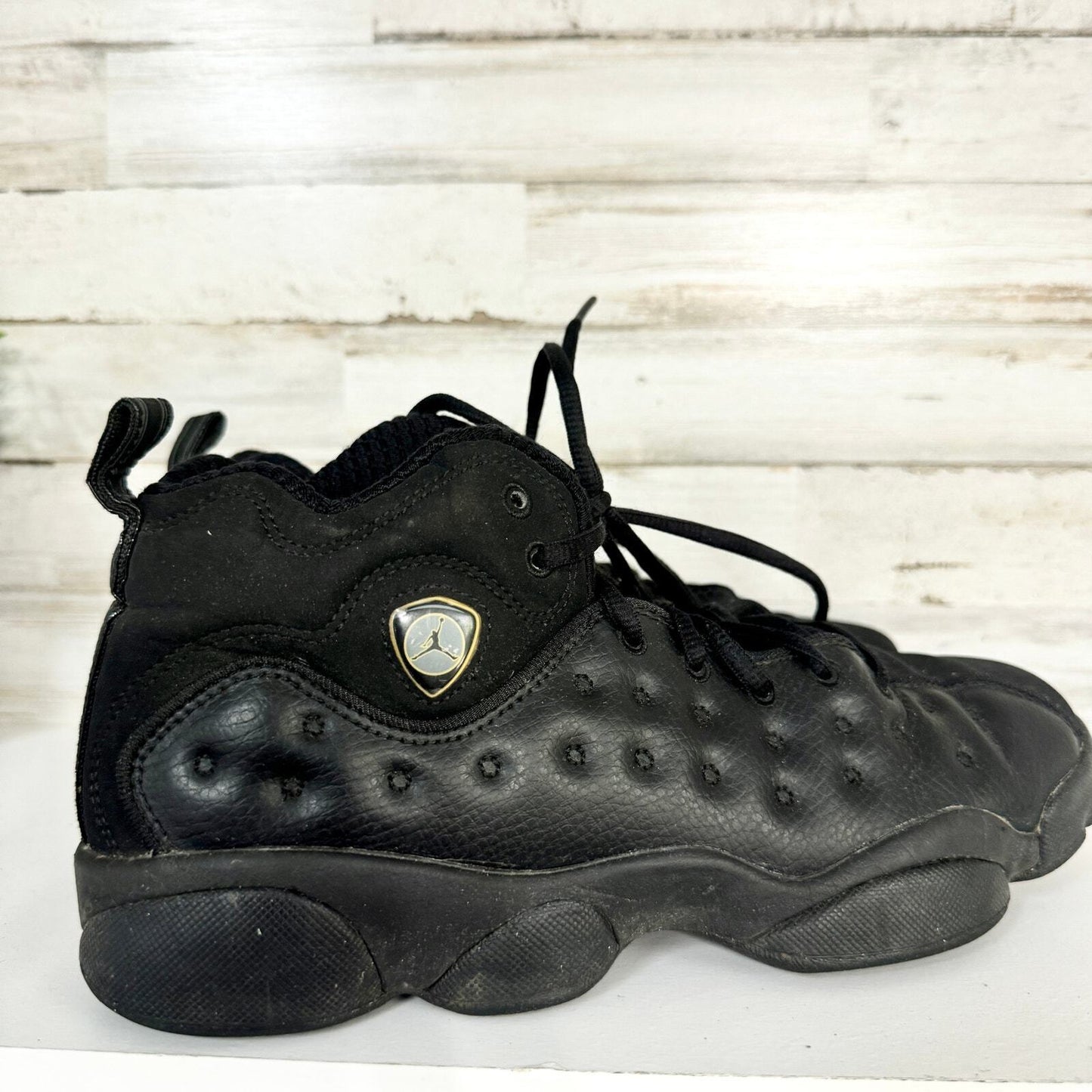 NIKE Sneakers Youth Size 7Y Air Jordan 820273-001 Black Basketball Shoes