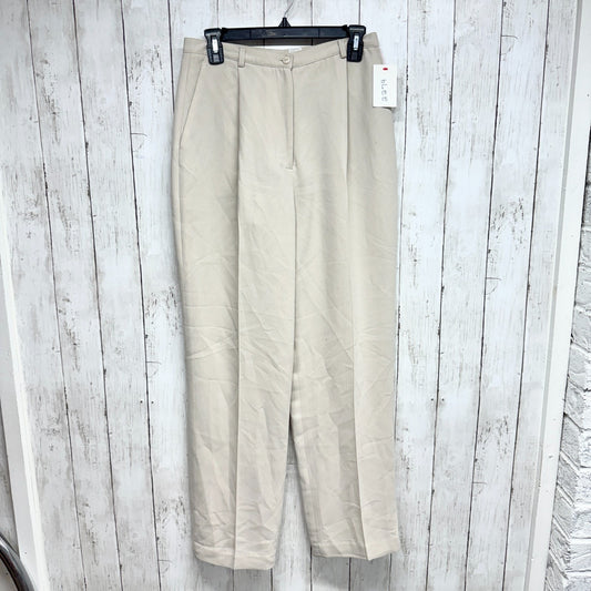 Madison Studio Pants Women Size 8 Beige Pleated Front Trousers Pockets Zip Fly