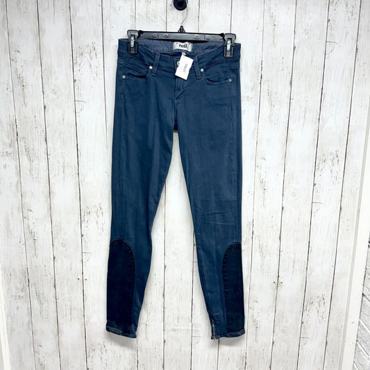 PAIGE Jeans Women Size 25 Mid Rise Blue Ankle Cut Skinny 5 Pocket Equestrian