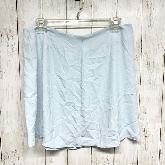 COLLUSION Skirt Women Size 10 Low Rise Light Blue Silky A Line Mini Casual Sunny