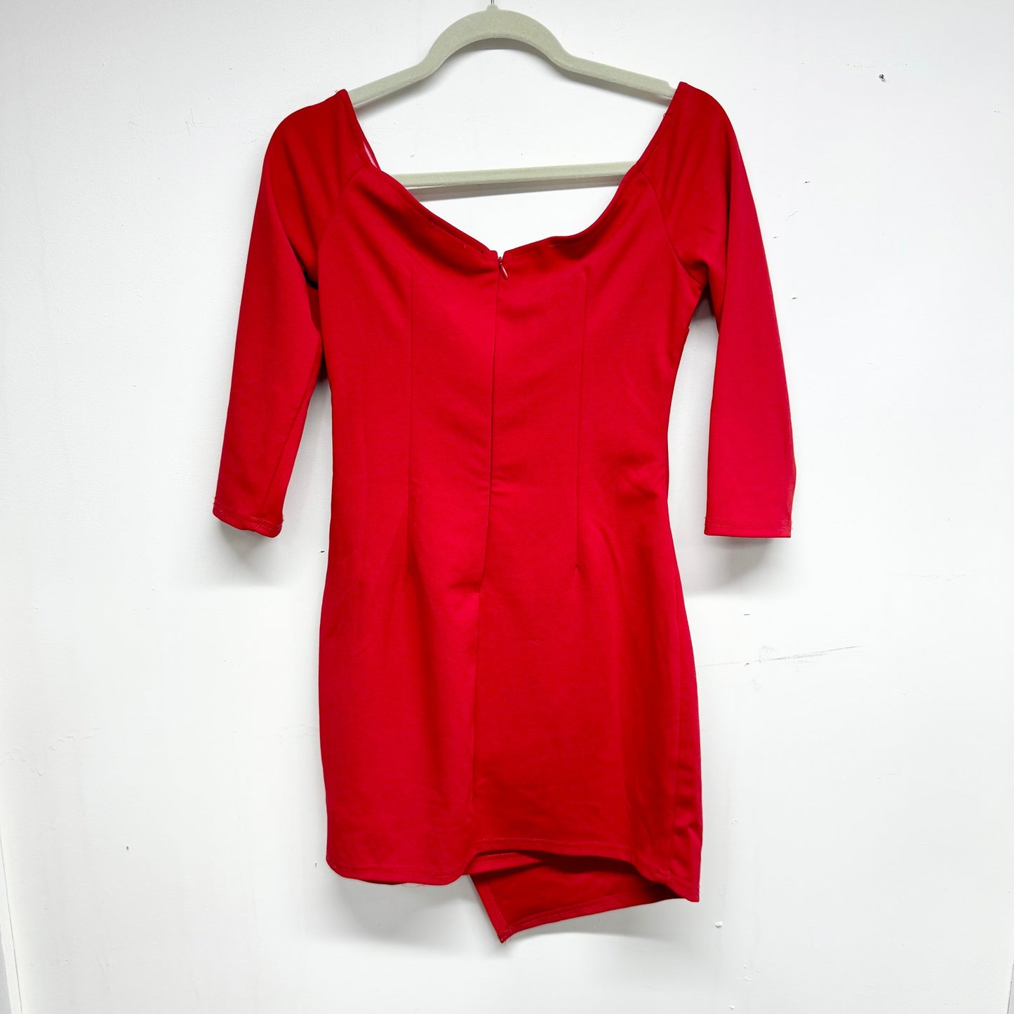 Lulu's Women Baby Be Mine Red Off-the-Shoulder Bodycon Dress Large