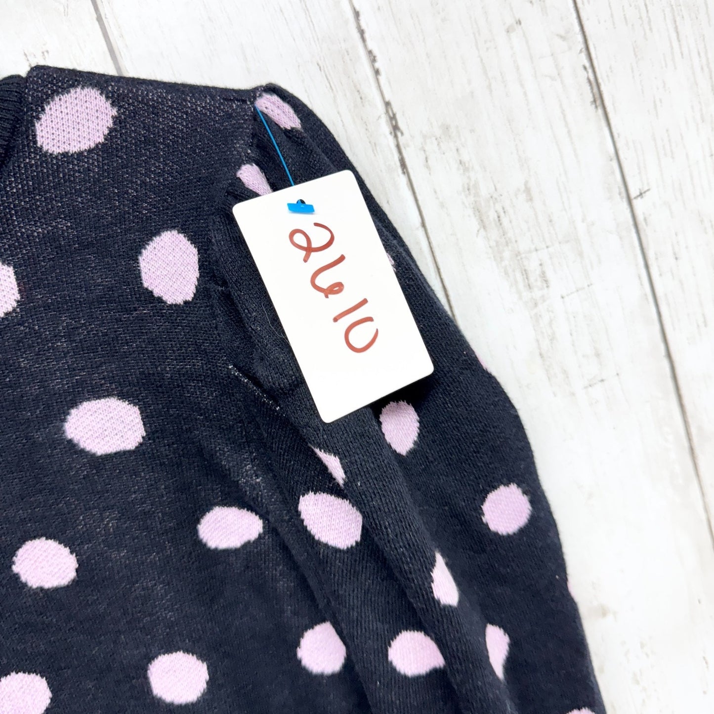 Who What Wear Sweater Women Size Small Polka Dot Mock Neck Long Sleeve Blouse