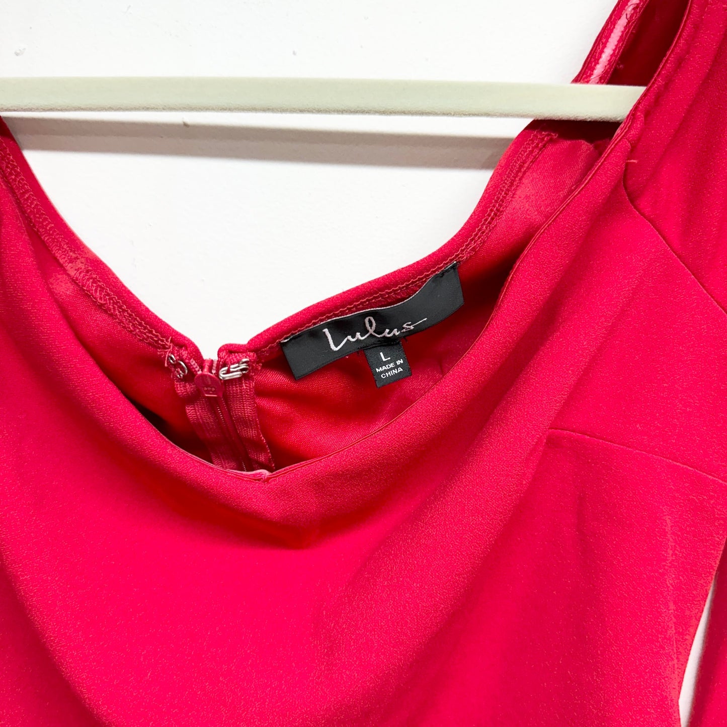 Lulu's Women Baby Be Mine Red Off-the-Shoulder Bodycon Dress Large