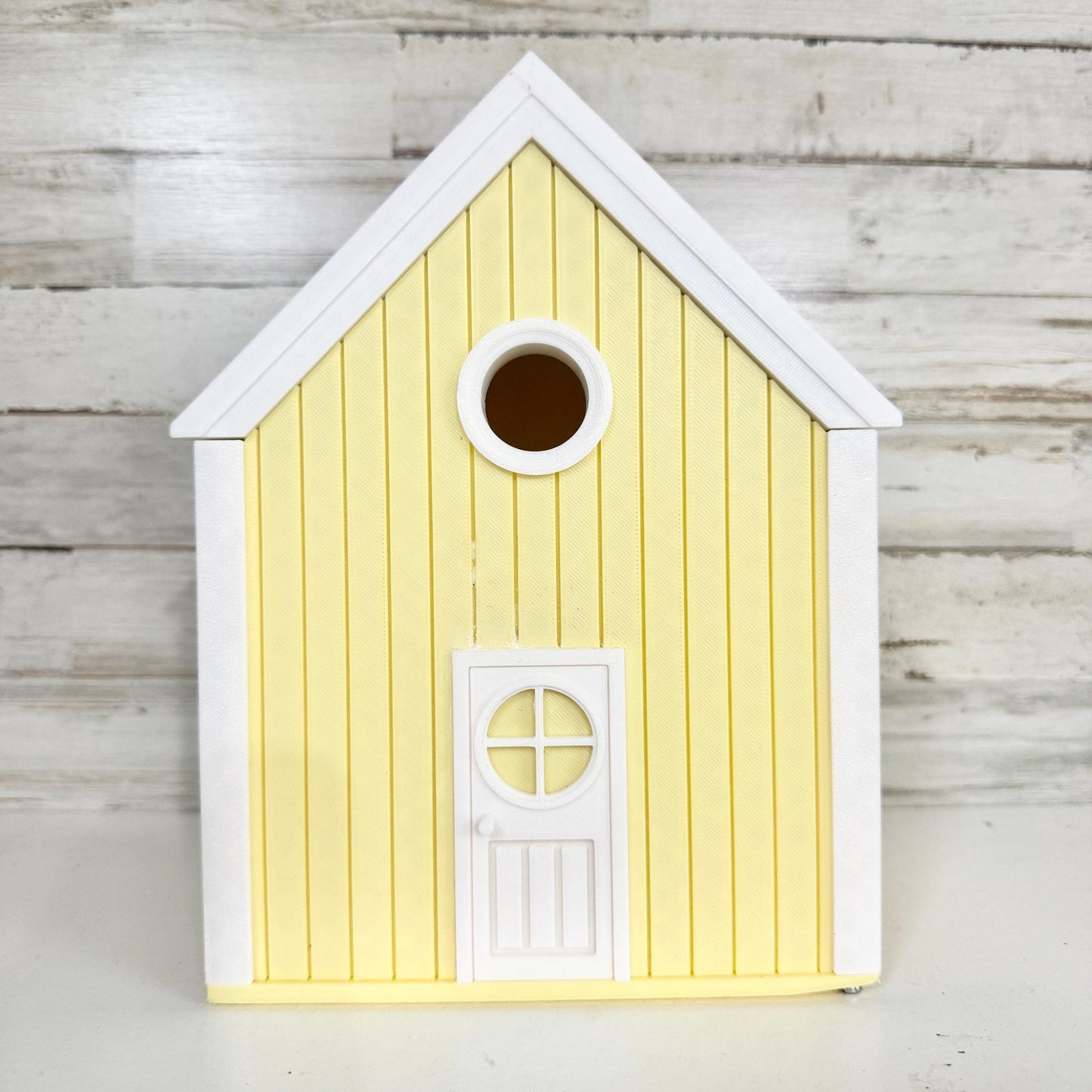 Handmade Custom Yellow Birdhouse – 3D Printed Garden Decor, Unique Outdoor Gift, Eco-Friendly Design for Porch or Backyard Charm