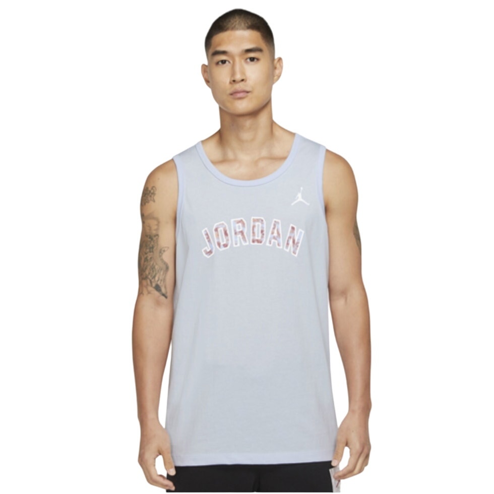 AIR JORDAN Mens Sport DNA Logo Graphic Basketball Athletic Tank In Purple/white