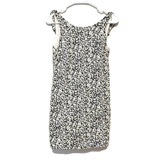 ZARA DRESS WOMEN Size XS Ruffle Deep V-Back Daisy Floral Mini Dress