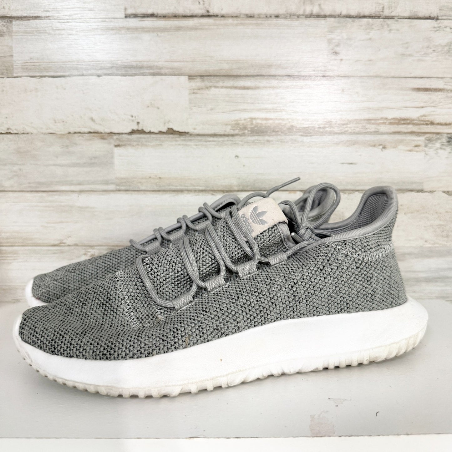 Adidas Men Size 8.5 Tubular Shadow Gray Running Sneakers Athletic Casual