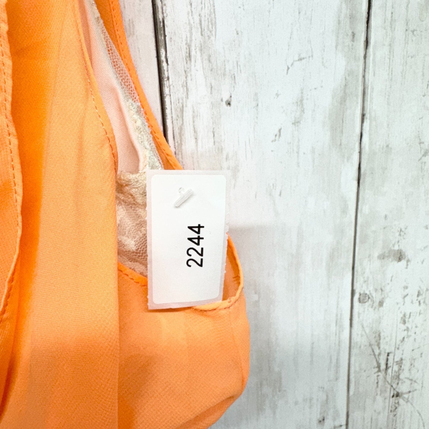 Lulus Dress Women Size Small Orange Tan Zip Back Lined Top Sleeveless Bodycon