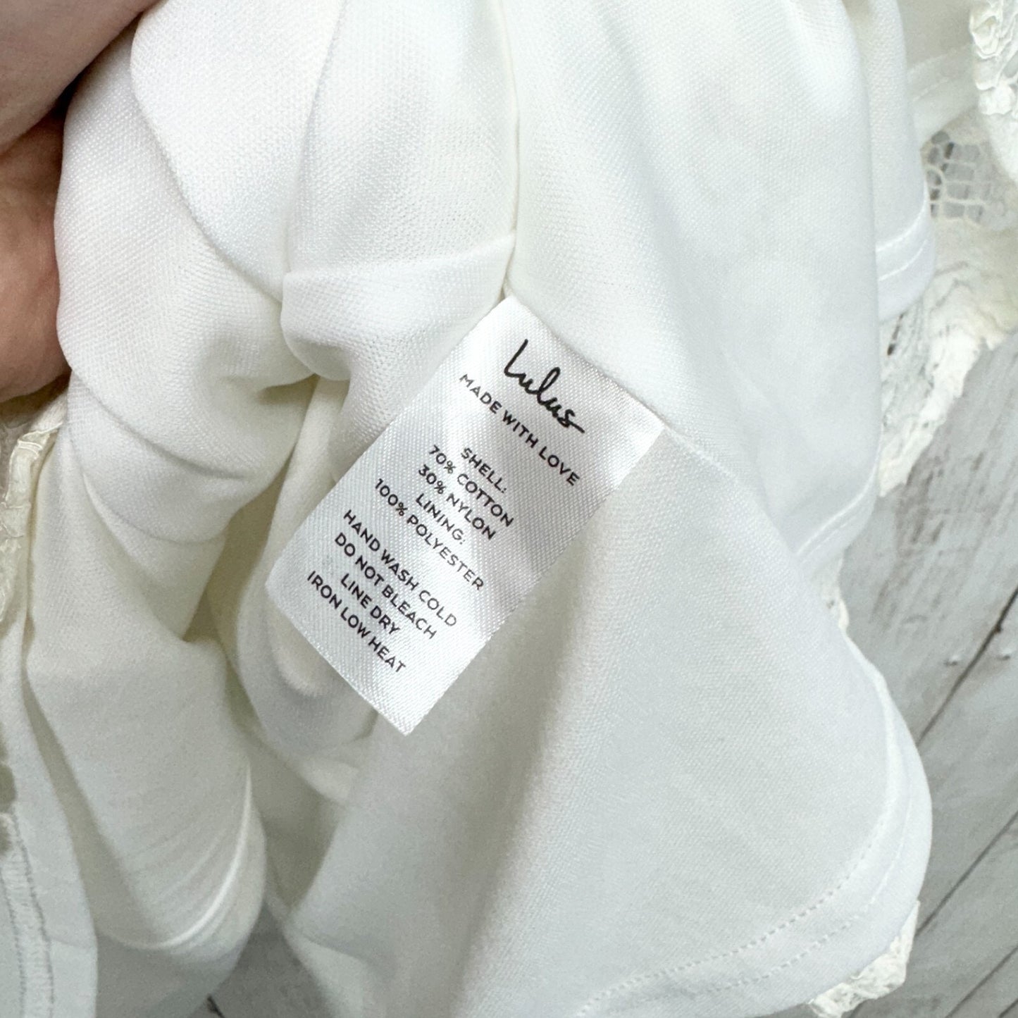LULUS Dress Women Size M Easy Love White Lace Skater Adjustable Strap NEW