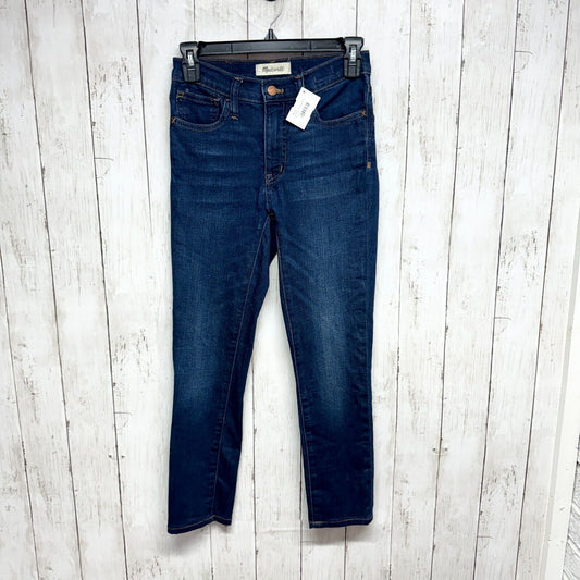 MADEWELL Jeans Women Size 24 9" Mid Rise Skinny Dark Blue Wash Mid Rise Cotton
