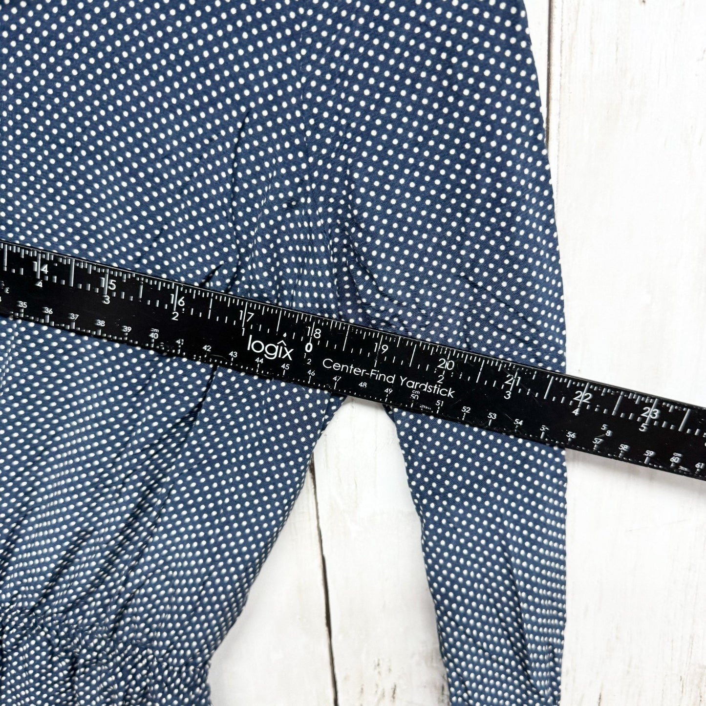 Avec Les Filles Dress Women Size Large Polka Dot Lace Trim Long Sleeve Mini Zip