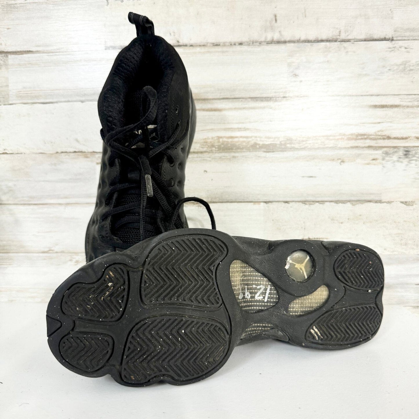 NIKE Sneakers Youth Size 7Y Air Jordan 820273-001 Black Basketball Shoes