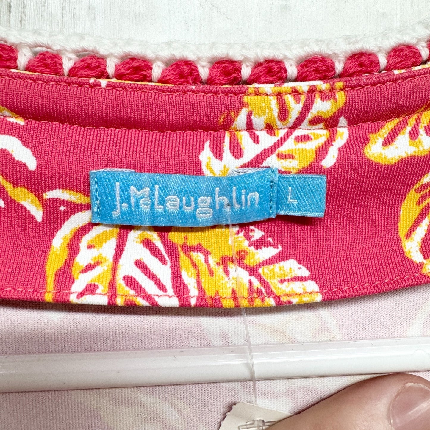 J. McLaughlin Dress Women's Size Large Shift Floral Catalina Cloth Stretch Nylon