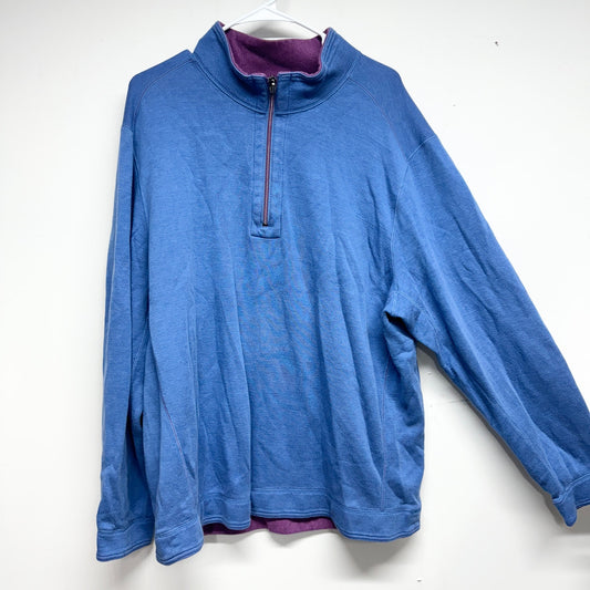 Tommy Bahama Men's Sweater Reversible Pullover Flip Side 1/4 Zip Pro Size 2X