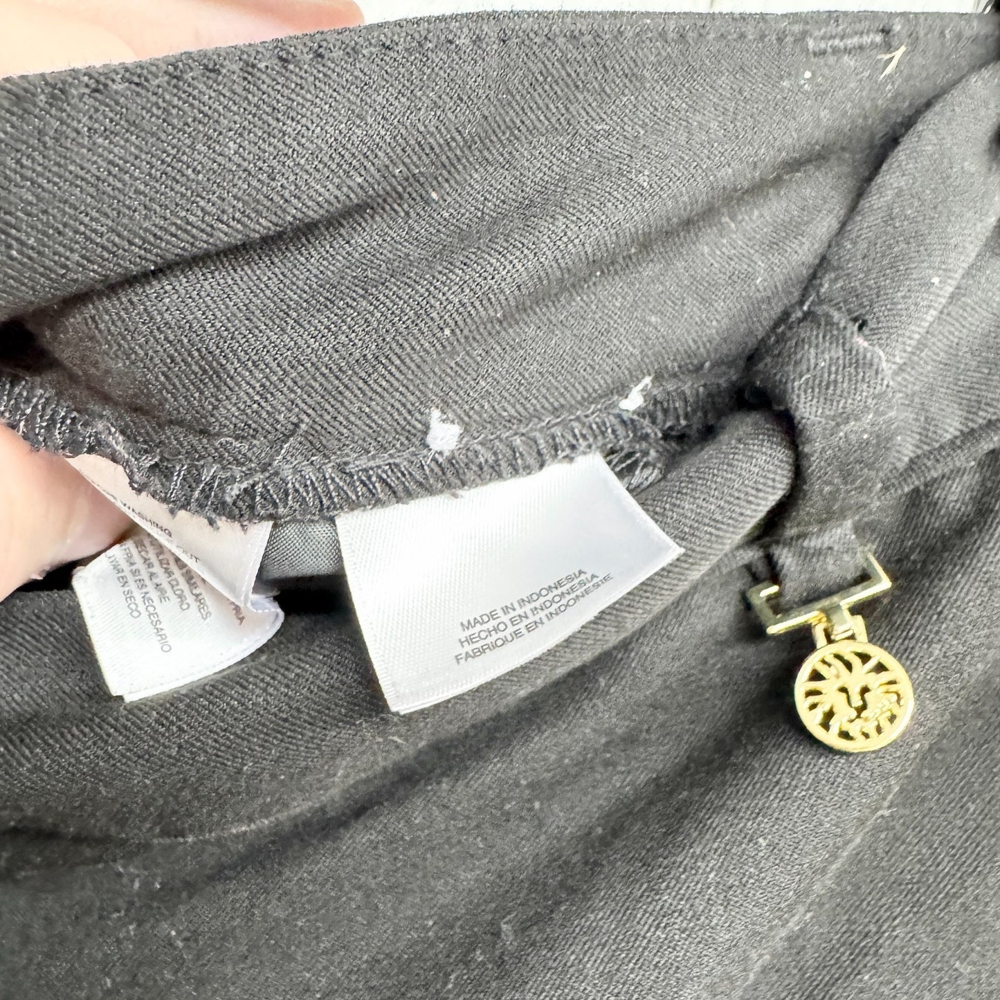 Anne Klein Pant Women Size 28 Black Slim Straight Tapered Dress Pants Zip Fly