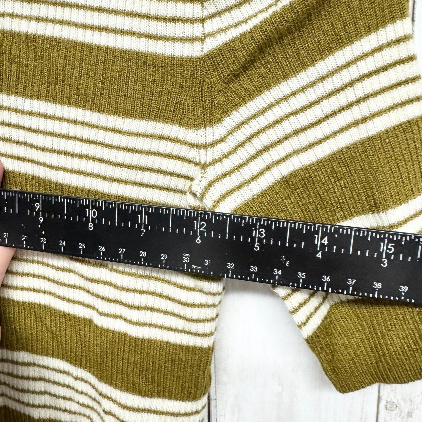 Madewell Top Women Size Medium Brown Cream Crewneck Short Sleeve Sweater Blouse