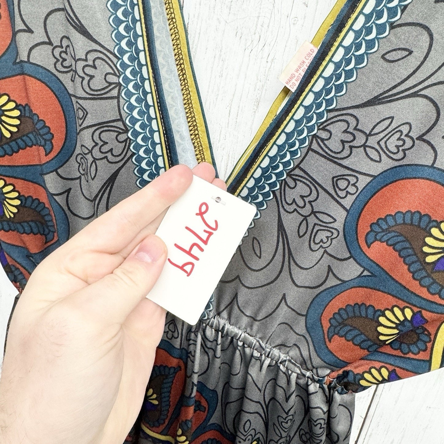 Flying Tomato Dress Women Size Small Multi Pattern V-Neck Cape Short Sleeve Mini