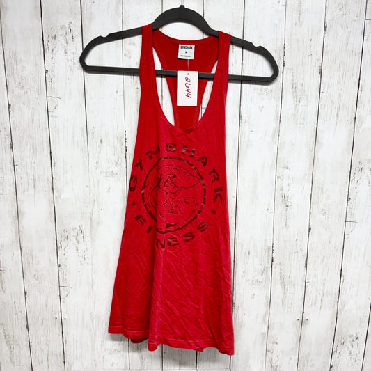 Gymshark Shirt Women Size Medium Red Graphic Logo Sleeveless Tank Top Athletic