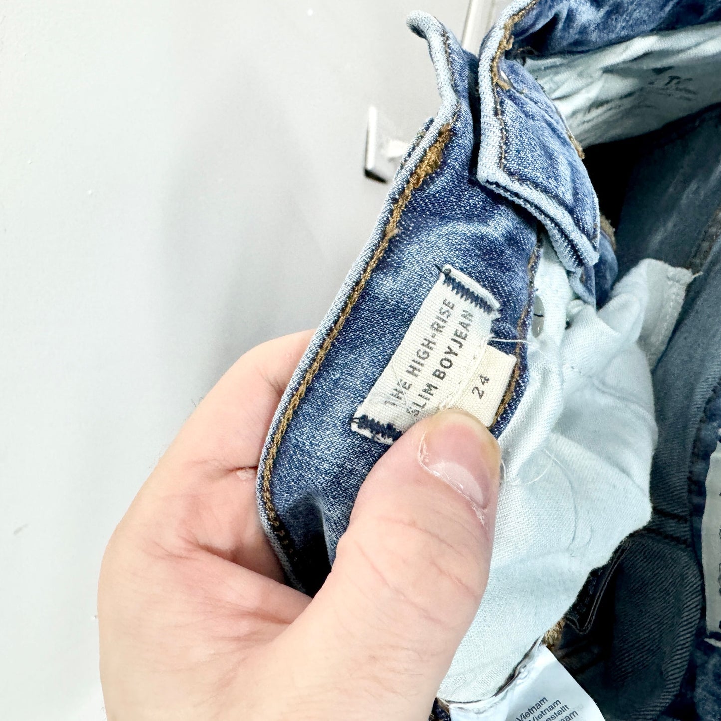 MADEWELL Women The High Rise Dark Washed Slim BoyJean Size 24