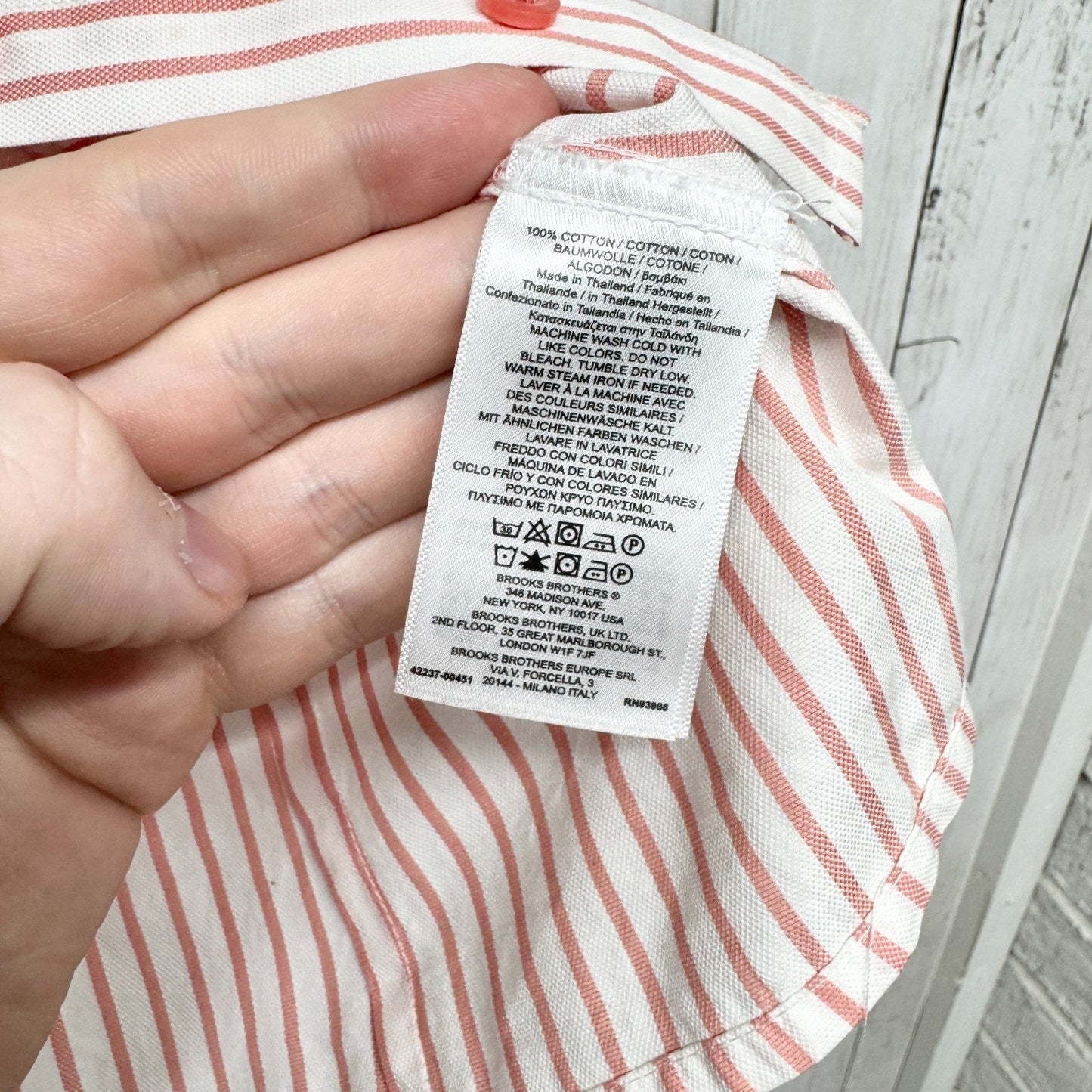 Brooks Brothers Blouse Women Size 6 Stripe Cotton Long Sleeve Button Down Shirt