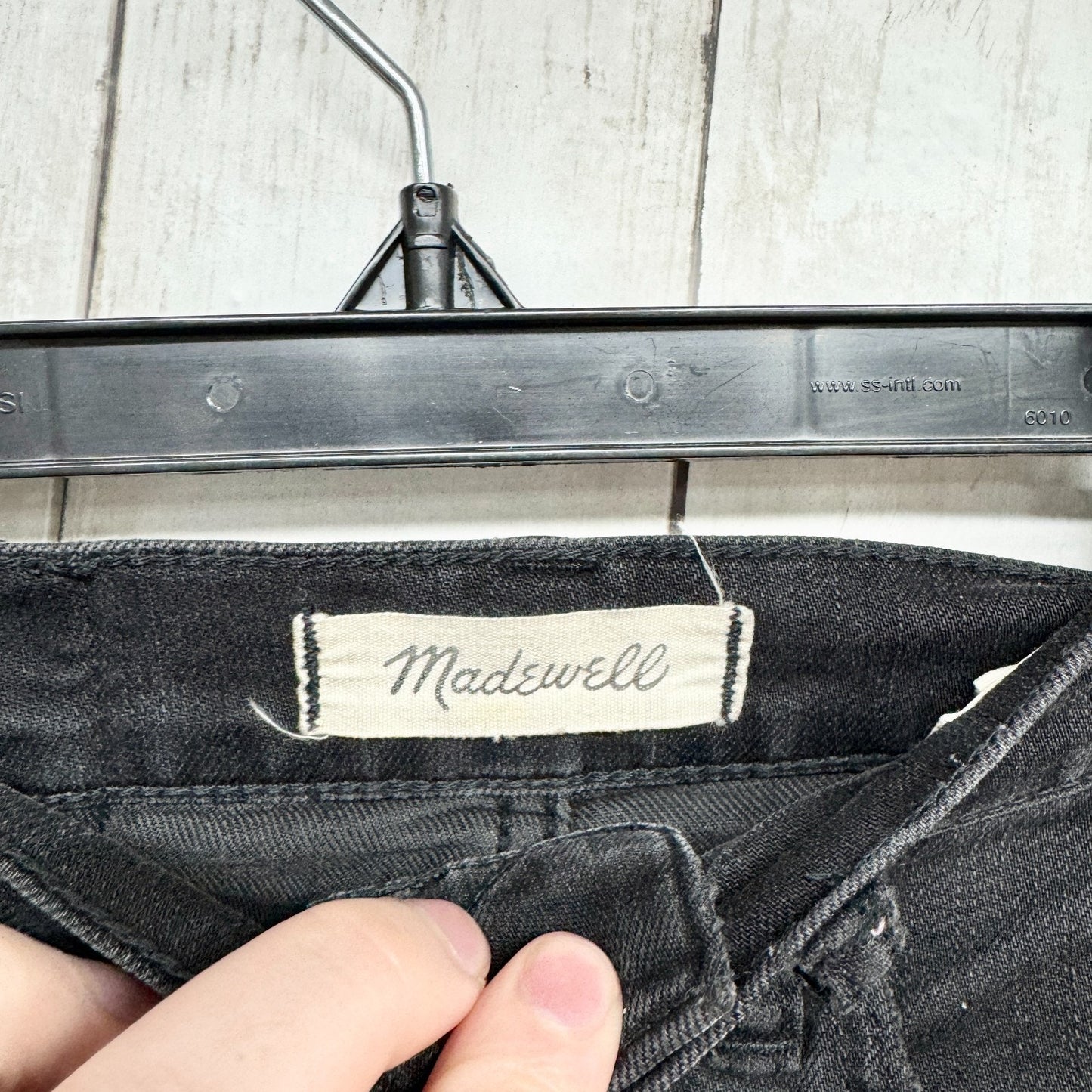 Madewell Pants Women Size 25 Black Denim Slim Wide Leg Crop Jeans Casual Y2K